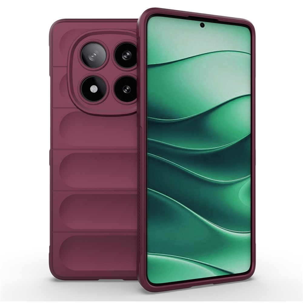 Rugg odolný gélový obal na Xiaomi Redmi Note 14 Pro 5G/Poco X7 5G - vínový