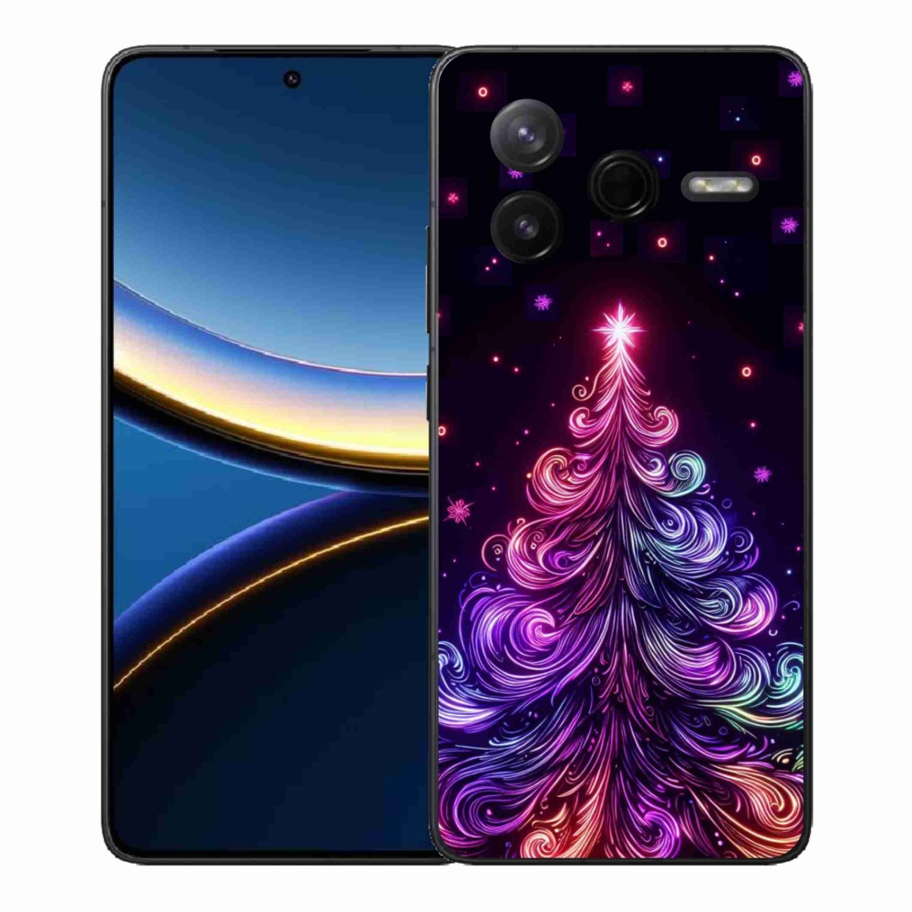 Gélový kryt mmCase na Xiaomi Poco F7 Pro - neónový vianočný stromček 1