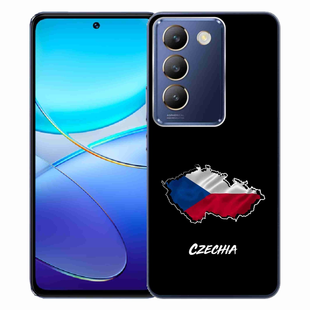 Gélový kryt mmCase na Vivo V40 SE 4G/5G - Czechia čierne pozadie