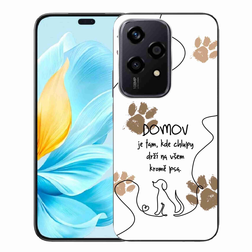Gélový kryt mmCase na Honor 200 Lite 5G - psí motív biele pozadie