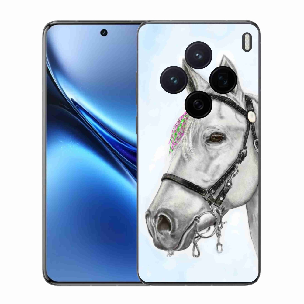 Gélový kryt mmCase na Vivo X200 5G - biely kôň 1