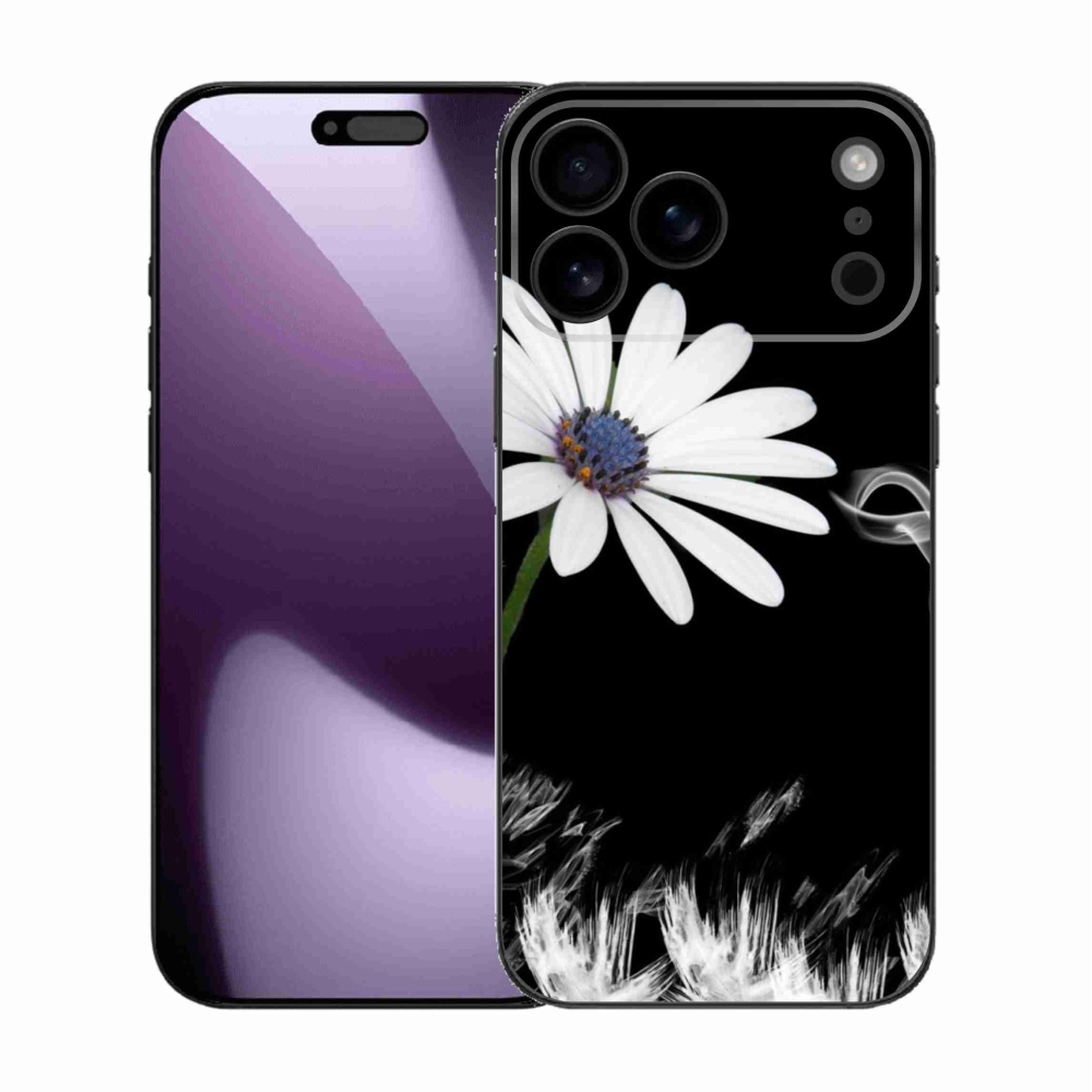 Gélový kryt mmCase na iPhone 17 Pro Max - biela kvetina