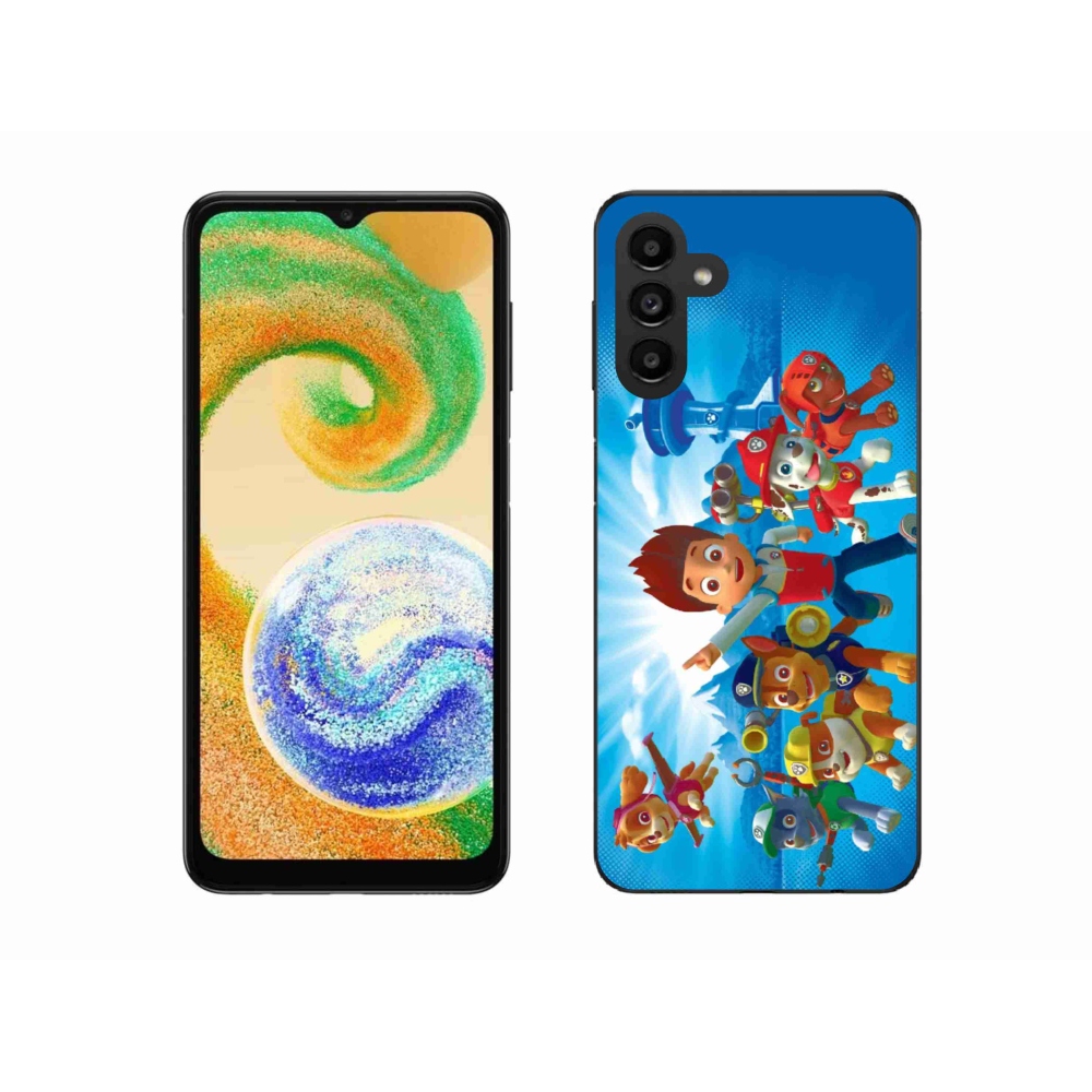 Gélový kryt mmCase na Samsung Galaxy A04s (164.7x76.7x9.1mm) - labková patrola