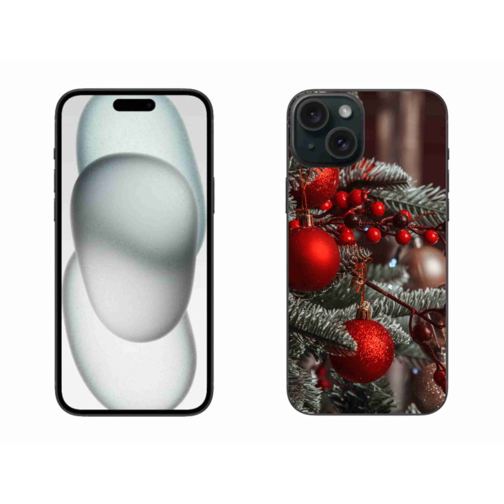 Gélový kryt mmCase na iPhone 15 Plus - vianočné ozdoby 2