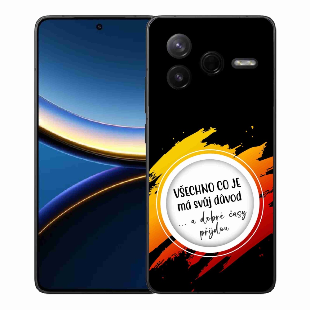 Gélový kryt mmCase na Xiaomi Poco F7 Pro - citát 3 čierne pozadie