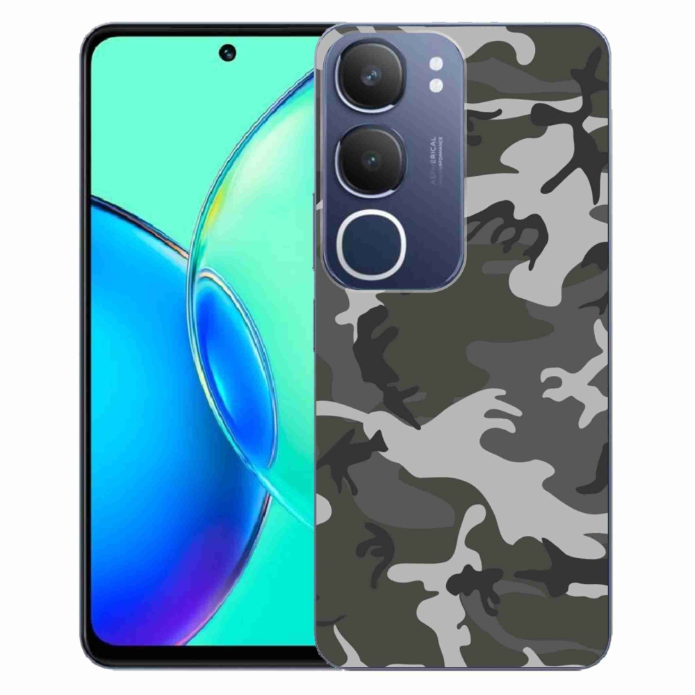 Gélový kryt mmCase na Vivo Y19s - maskáčový vzor