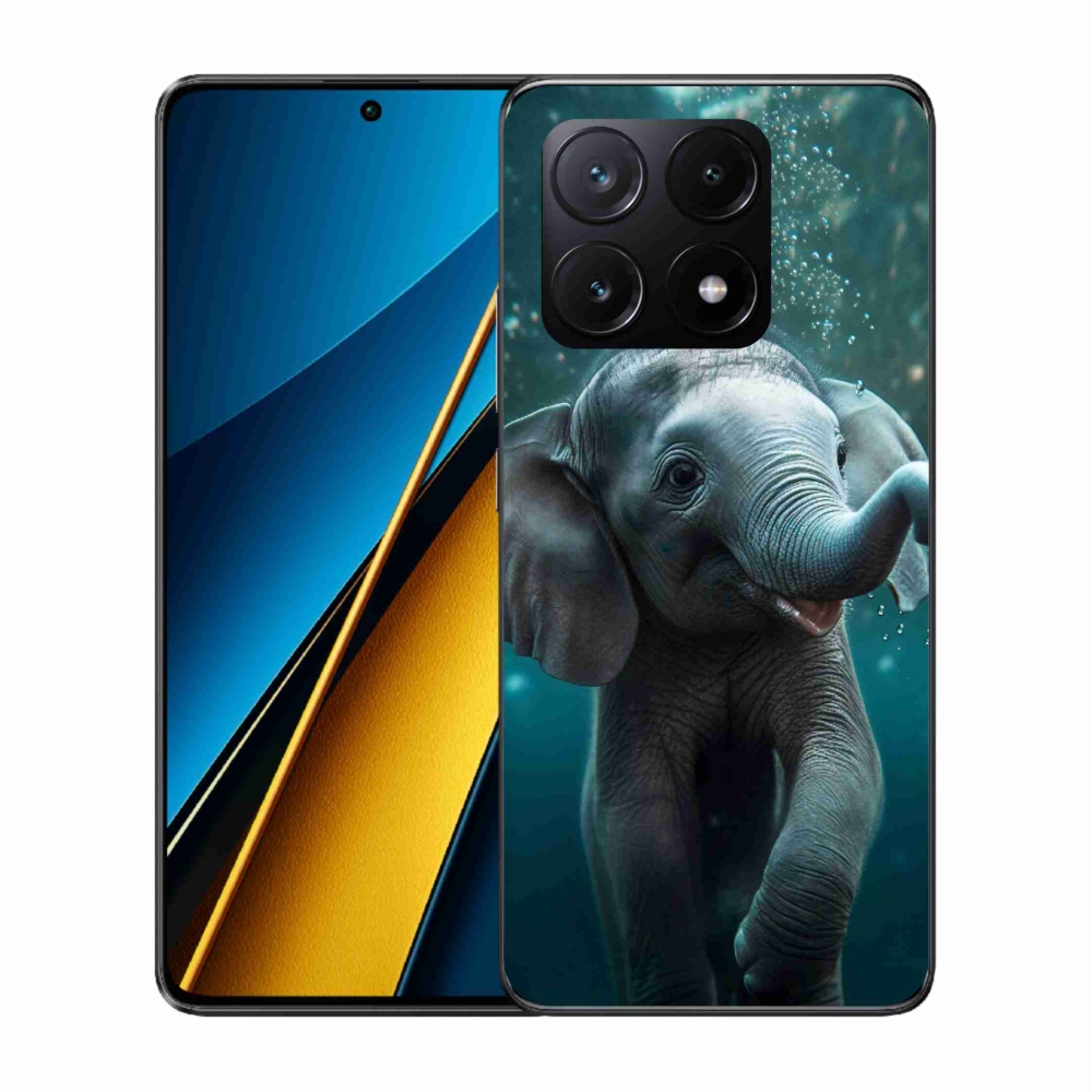 Gélový kryt mmCase na Xiaomi Poco X6 Pro 5G - sloník pod vodou