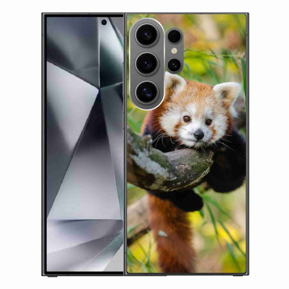 Gélový kryt mmCase na Samsung Galaxy S24 Ultra - panda červená