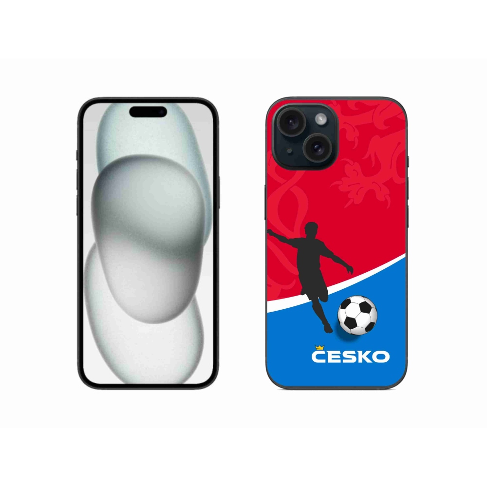 Gélový kryt mmCase na iPhone 15 - futbal Česko