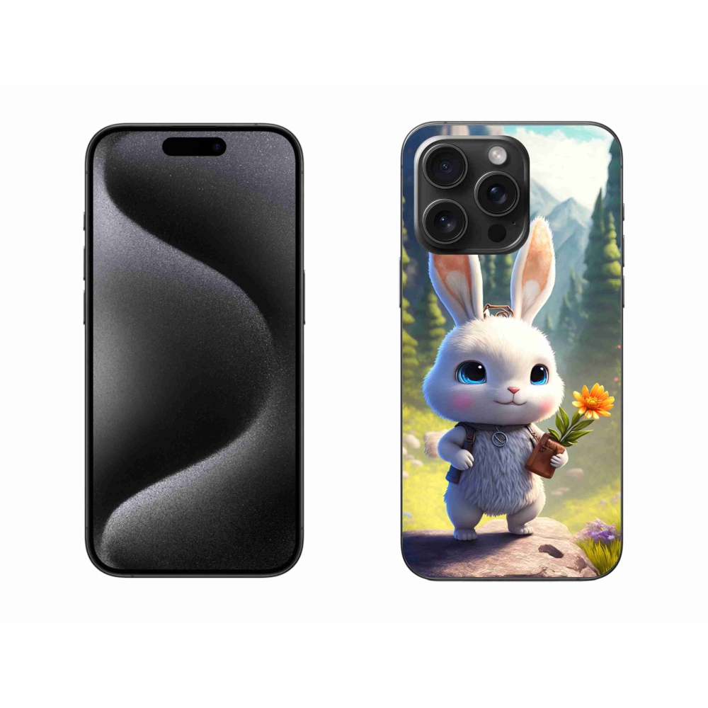 Gélový kryt mmCase na iPhone 15 Pro Max - roztomilý zajačik