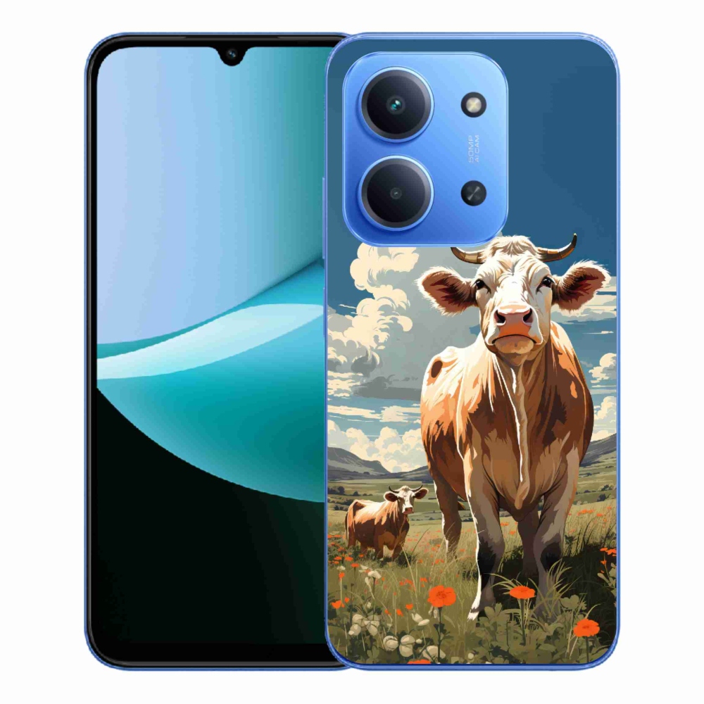 Gélový kryt mmCase na Xiaomi Redmi 15C 4G/5G (173mm) - kravy na lúke