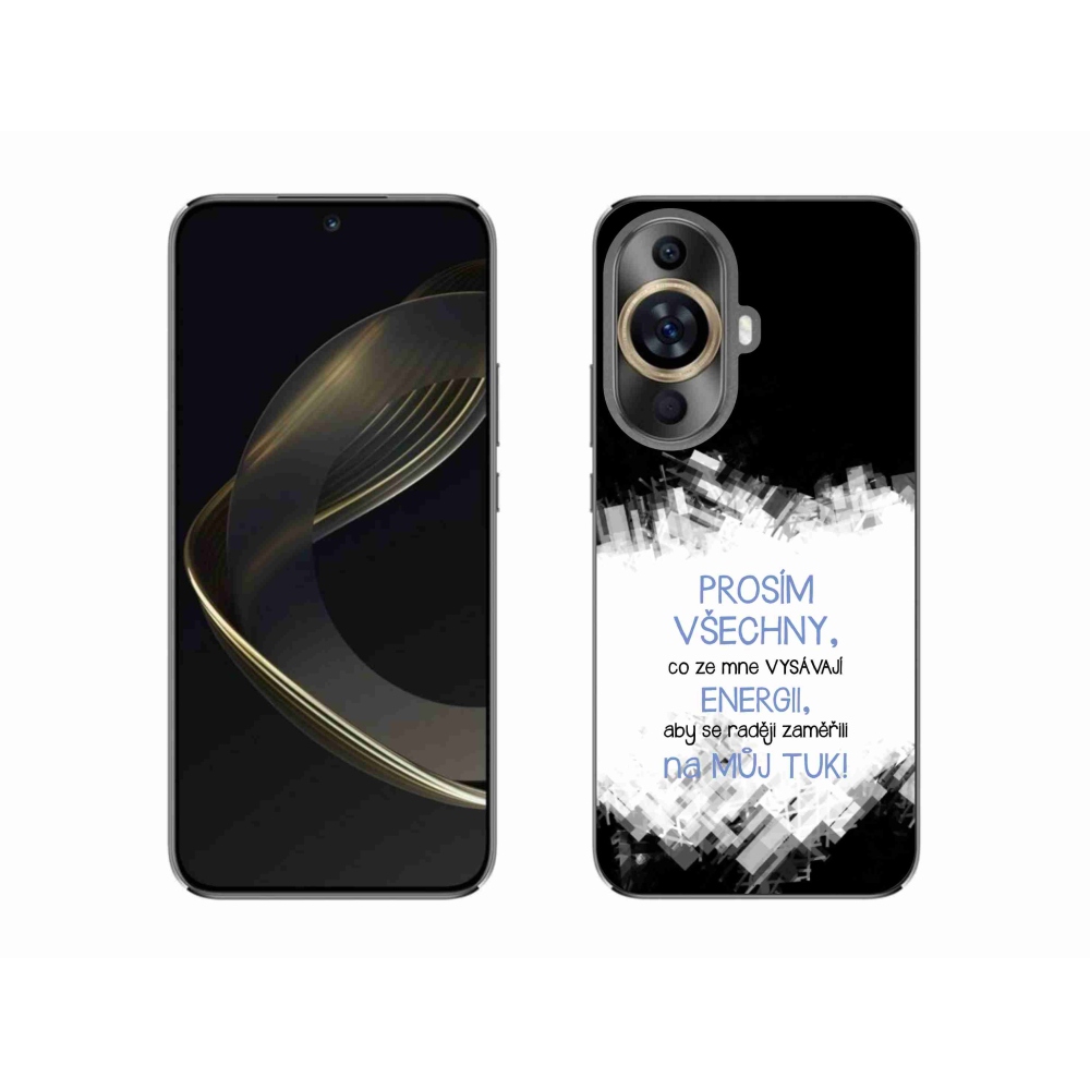 Gélový kryt mmCase na Huawei Nova 11 - vtipný text 1 modrý