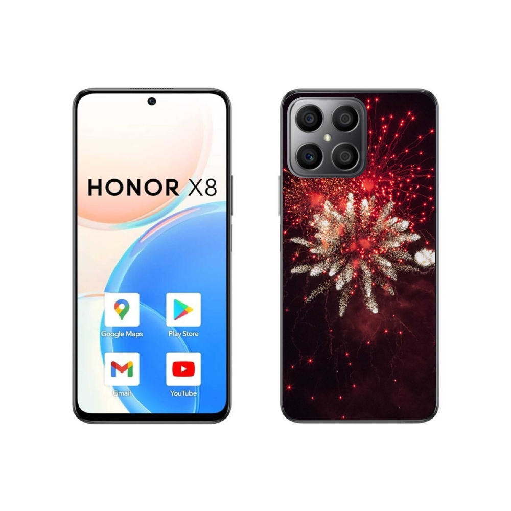 Gélový kryt mmCase na Honor X8 4G - ohňostroj