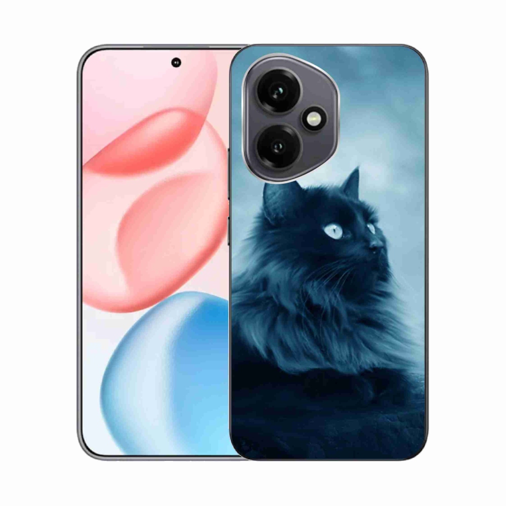 Gélový kryt mmCase na Honor 400 - čierna mačka 1