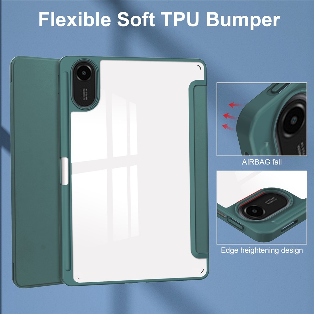 Case chytré zatváracie púzdro na tablet Xiaomi Redmi Pad 2 - zelené