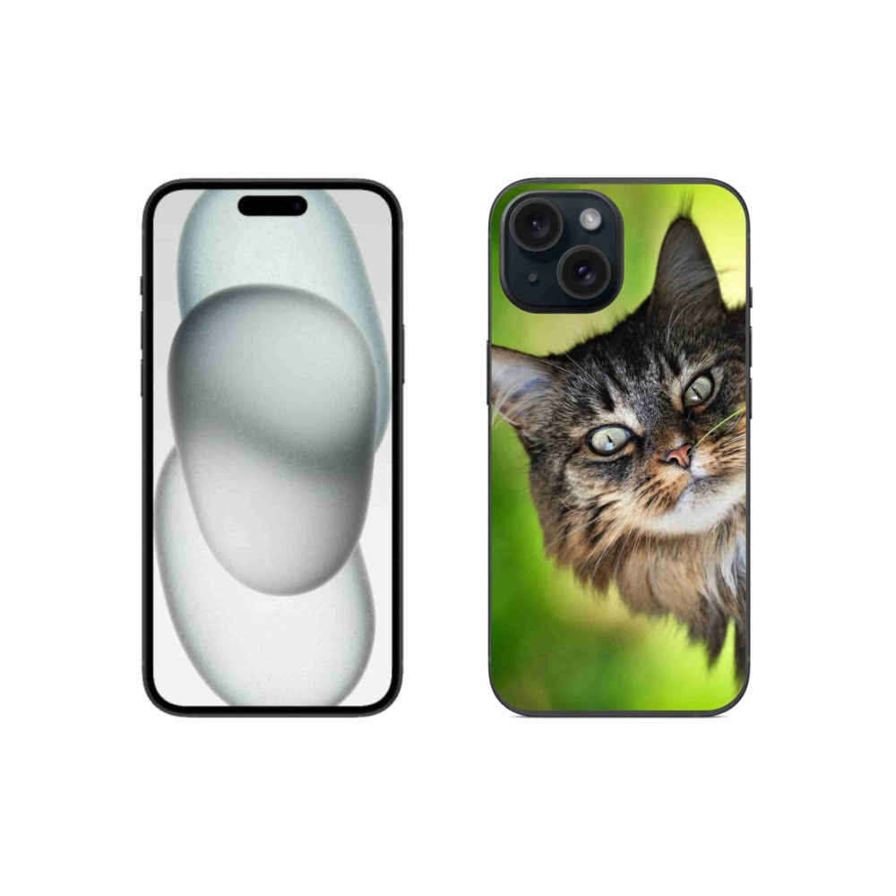 Gélový kryt mmCase na iPhone 15 - mačka 3