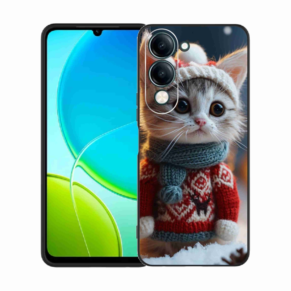 Gélový kryt mmCase na Vivo Y29s 5G - mačiatko vo svetri