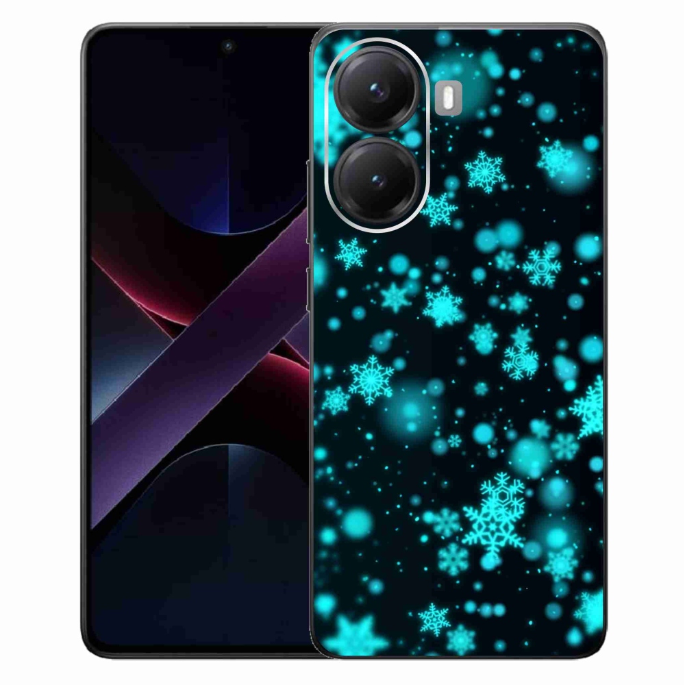 Gélový kryt mmCase na Xiaomi Poco X7 Pro 5G - snehové vločky 1