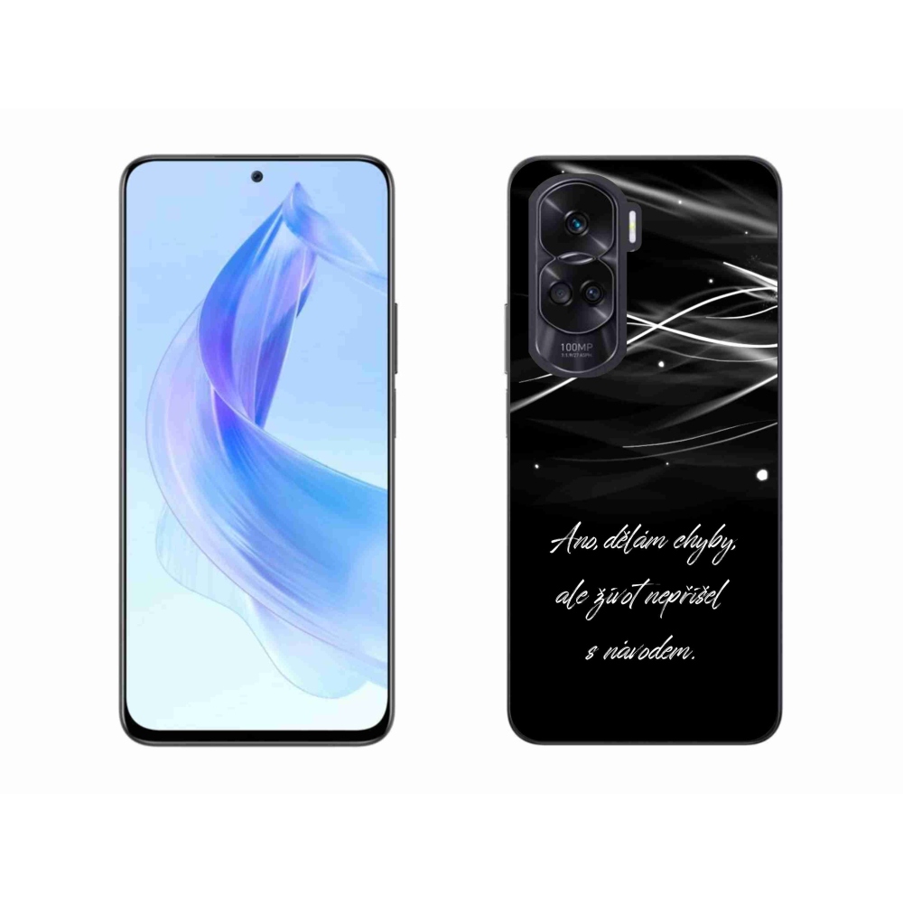Gélový kryt mmCase na Honor 90 Lite - citát čierne pozadie