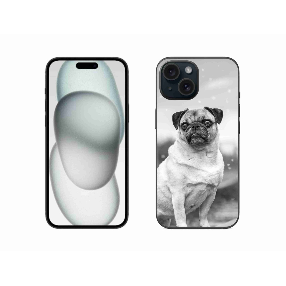 Gélový obal mmCase na iPhone 15 - mops