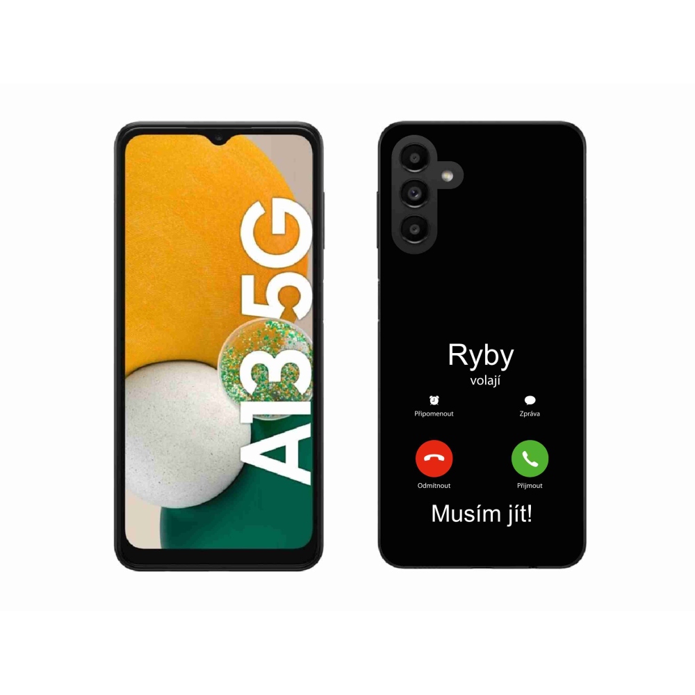 Gélový kryt mmCase na Samsung Galaxy A13 5G - ryby volajú čierne pozadie