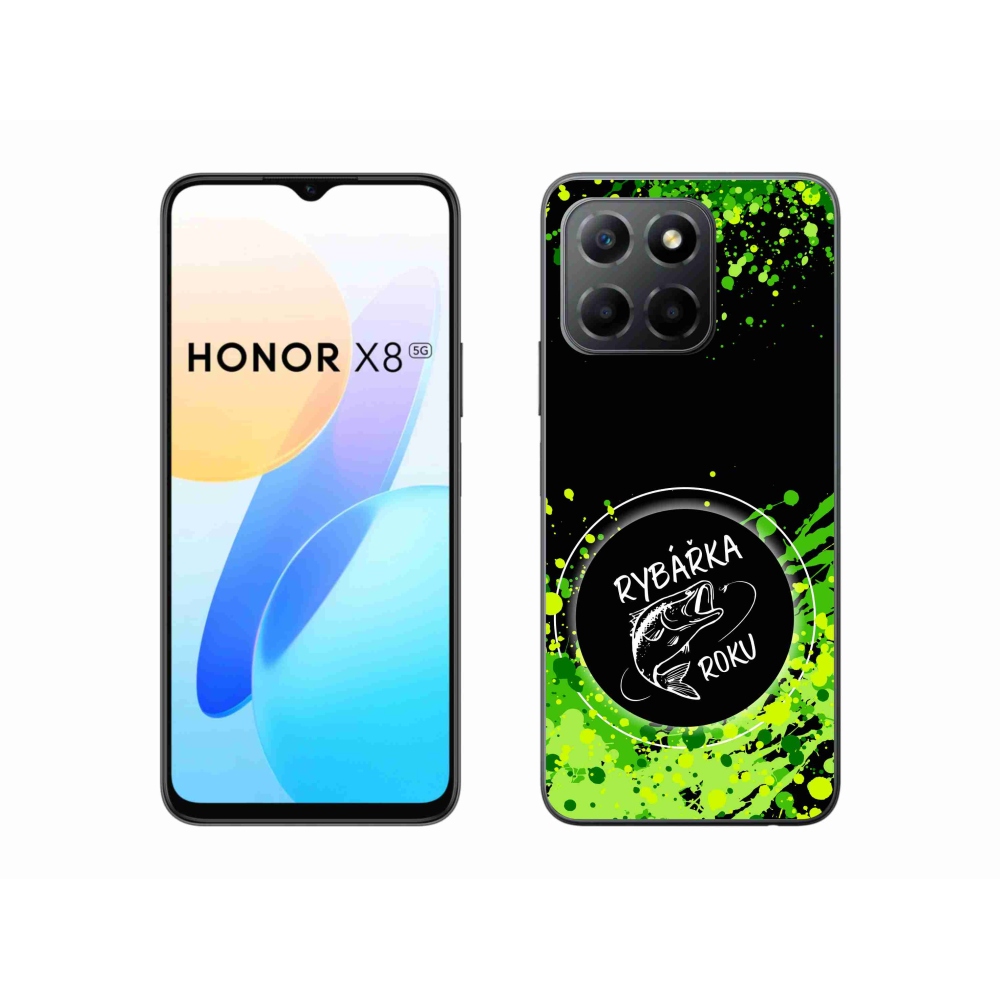 Gélový kryt mmCase na Honor X8 5G/Honor 70 Lite 5G - rybárka roka čierne pozadie
