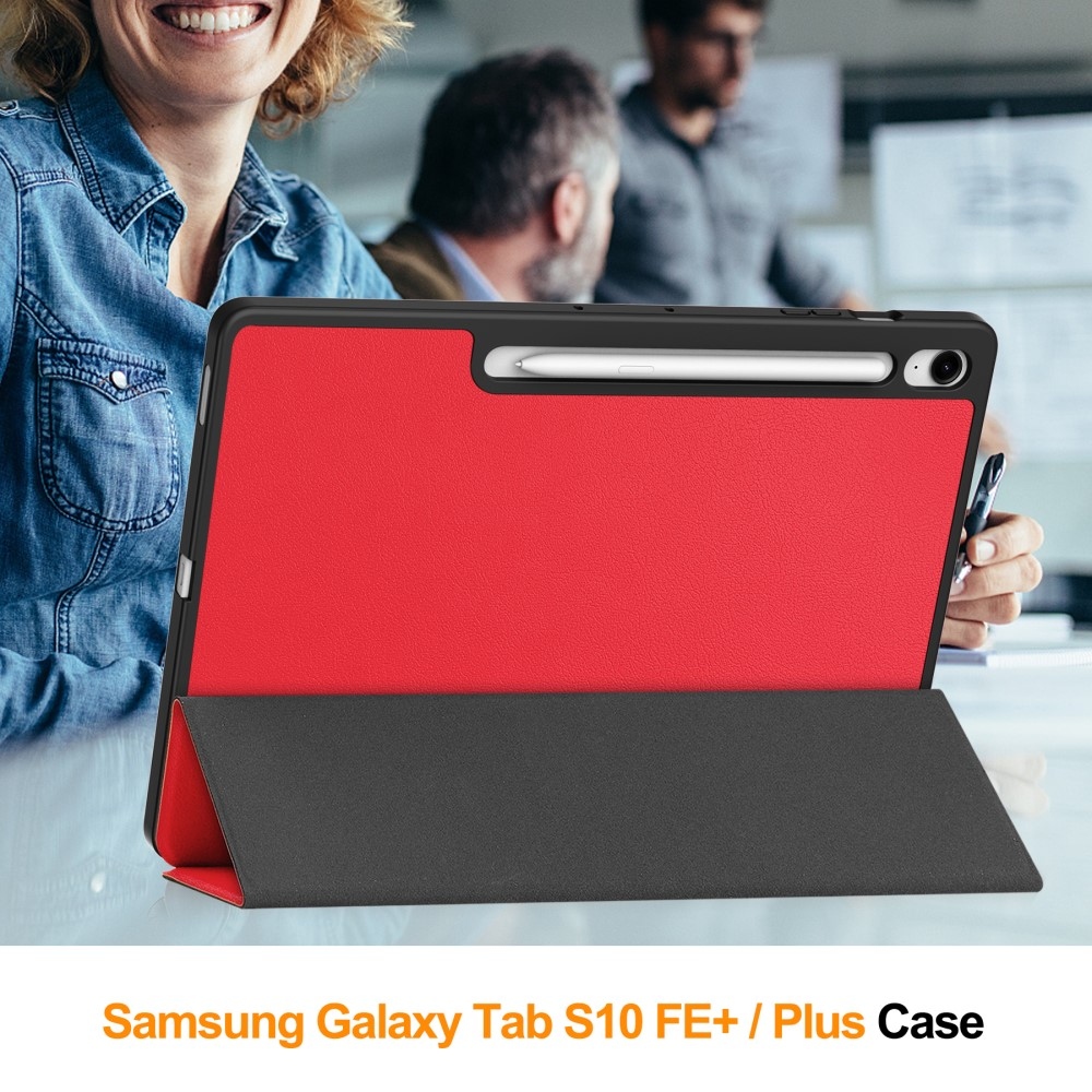 Casy inteligentné zatváracie púzdro na Samsung Galaxy Tab S10 FE+ - červené
