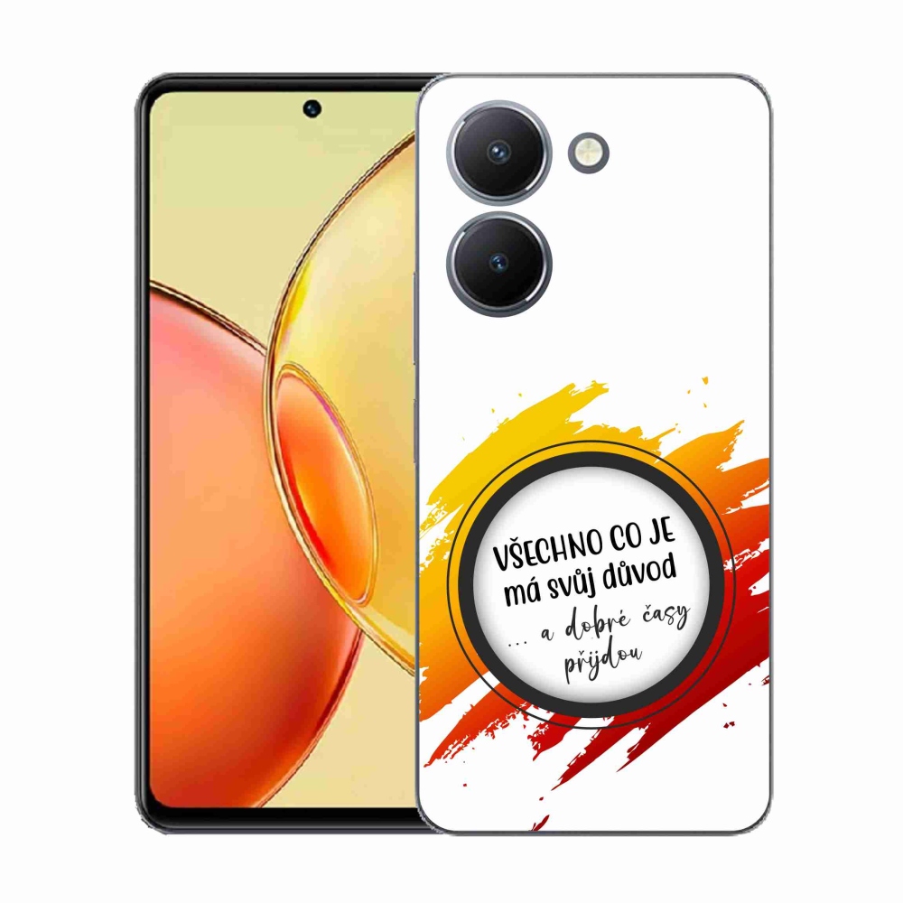 Gélový kryt mmCase na Vivo Y36 - citát 3 biele pozadie