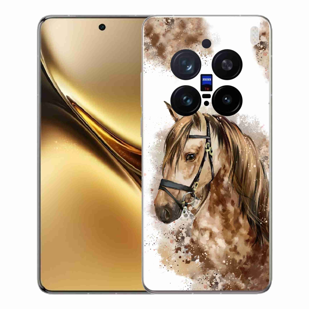 Gélový kryt mmCase na Vivo X200 Pro 5G - hnedý kreslený kôň
