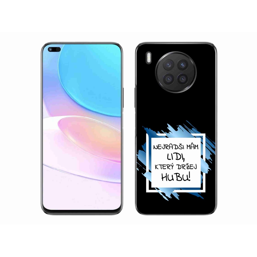 Gélový kryt mmCase na Honor 50 Lite - vtipný text 7 bieločierne pozadie