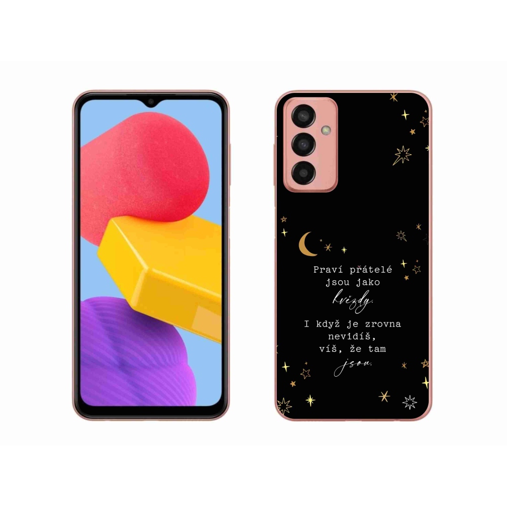 Gélový kryt mmCase na Samsung Galaxy M13 - citát 6 čierne pozadie