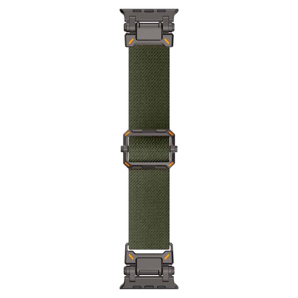 Metal nylonový remienok na Apple Watch Ultra/Ultra 2 49mm/SE/SE 2022/2023 44mm/10 46mm/9/8/7 45mm/6/5/4 44mm/3/2/1 42 mm - zelený