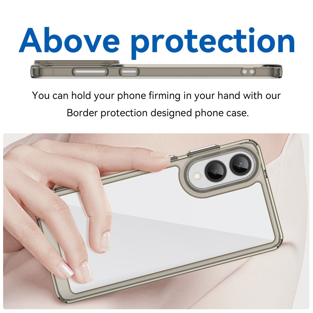 Gélový obal s pevným chrbtom na Samsung Galaxy S25 Edge - šedý