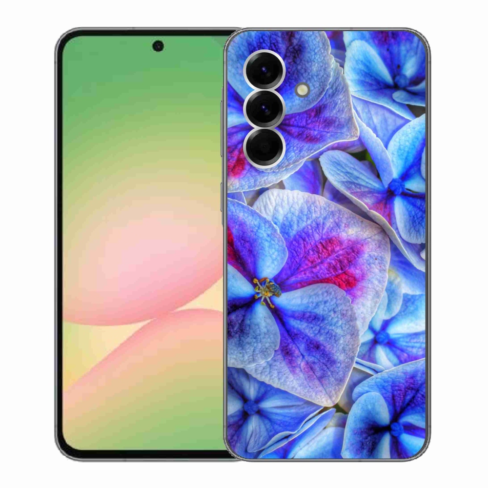 Gélový kryt mmCase na Samsung Galaxy A56 5G - modré kvety 1