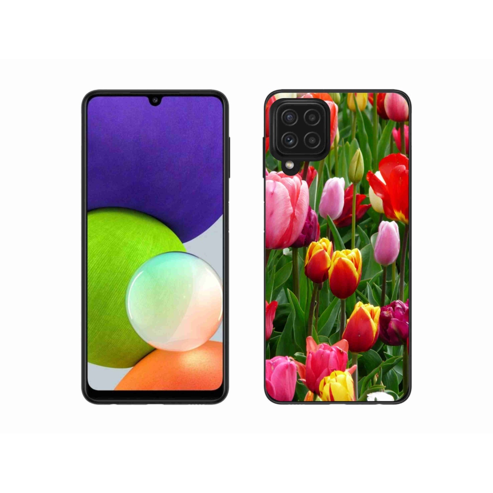 Gélový kryt mmCase na Samsung Galaxy A22 4G - tulipány