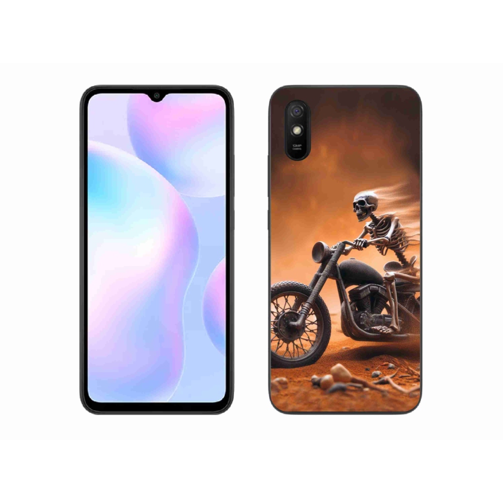 Gélový kryt mmCase na Xiaomi Redmi 9A - kostra na motorke