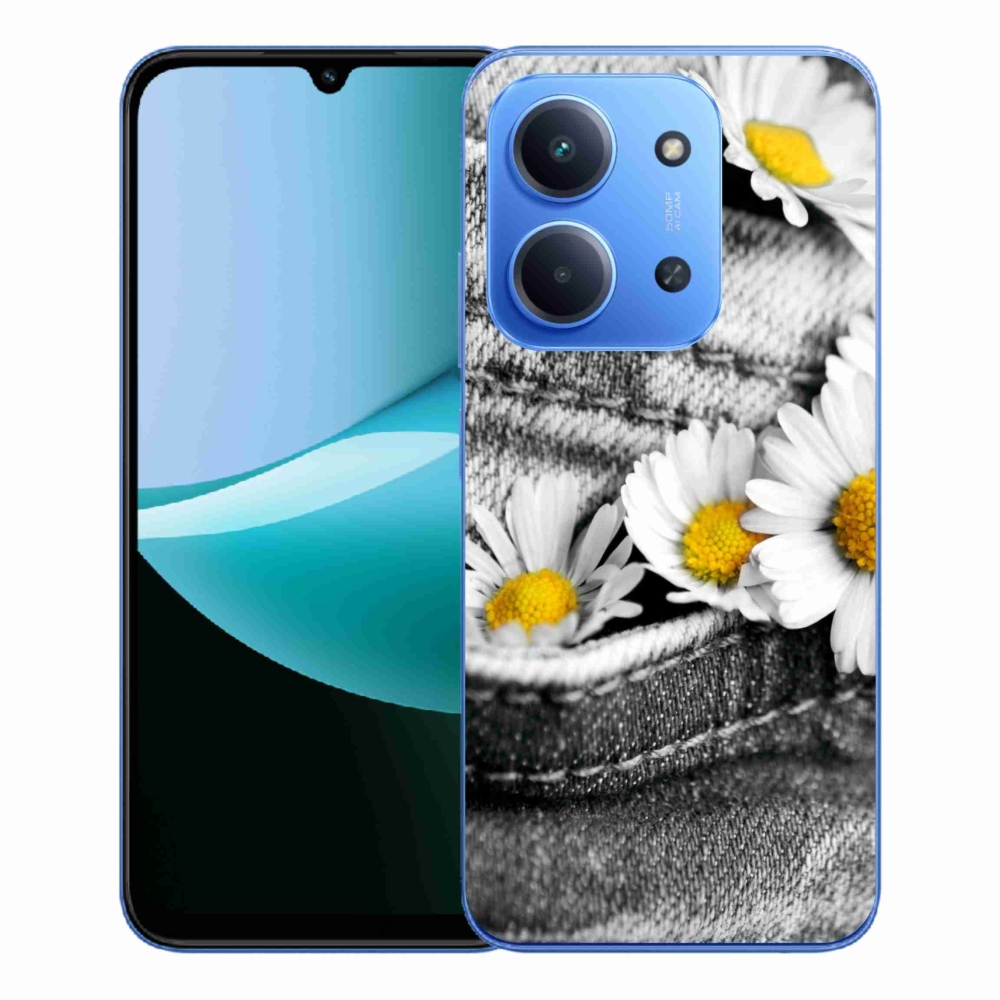 Gélový kryt mmCase na Xiaomi Redmi 15C 4G/5G (173mm) - margaréty
