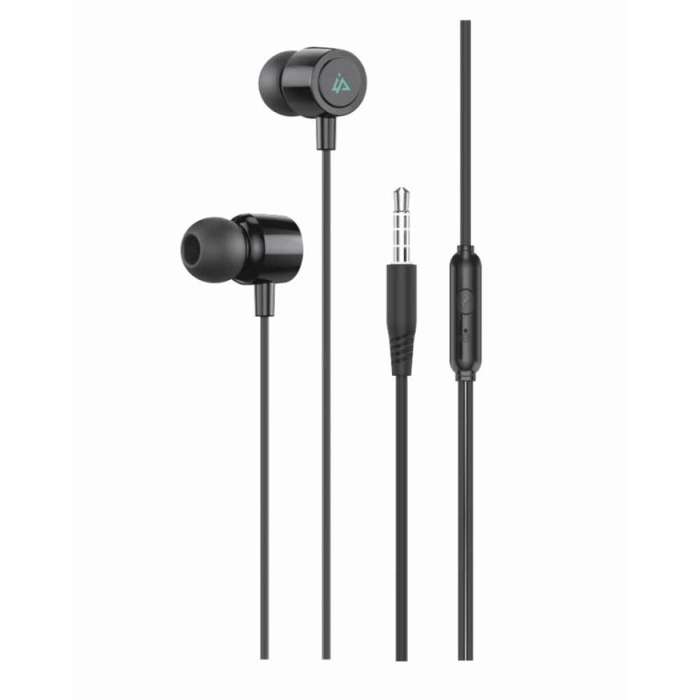 iPEAX Drôtové slúchadlá 3,5mm Jack - čierna