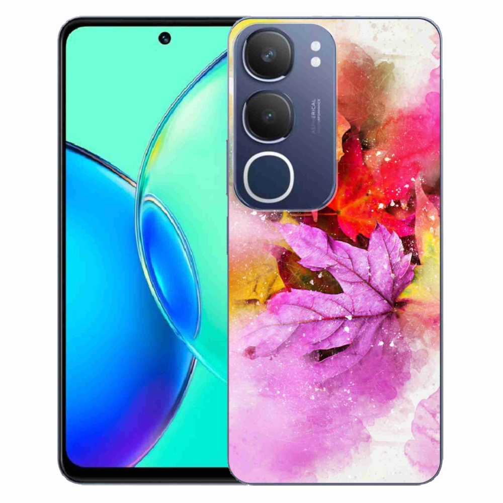 Gélový kryt mmCase na Vivo Y19s - farebné listy