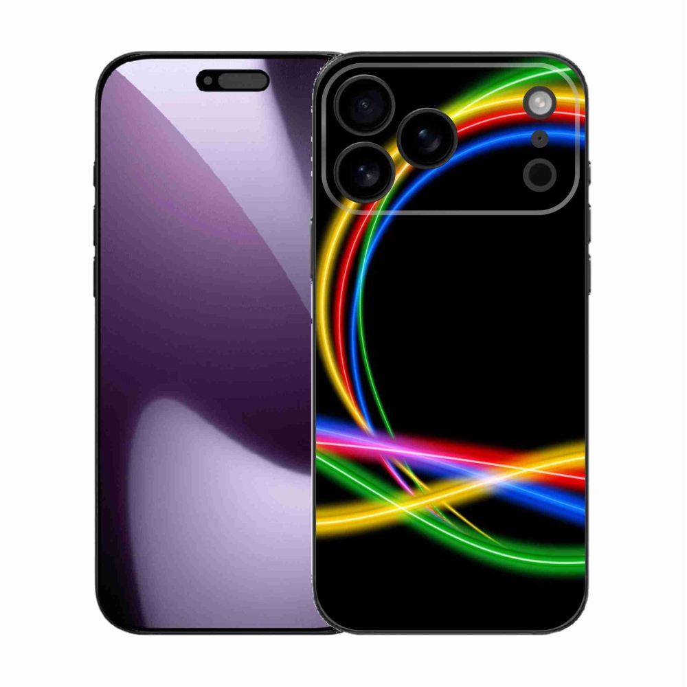 Gélový kryt mmCase na iPhone 17 Pro Max - neónové kruhy
