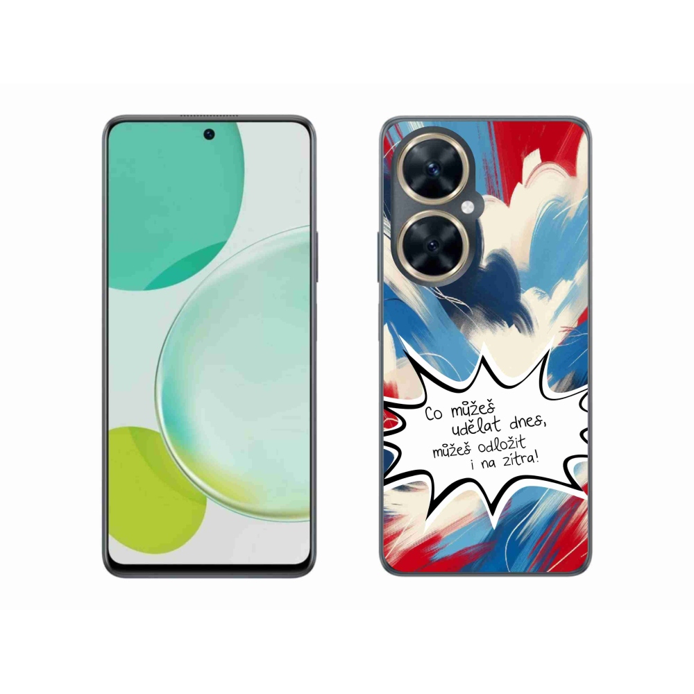 Gélový kryt mmCase na Huawei Nova 11i - vtipný text 9 biele pozadie