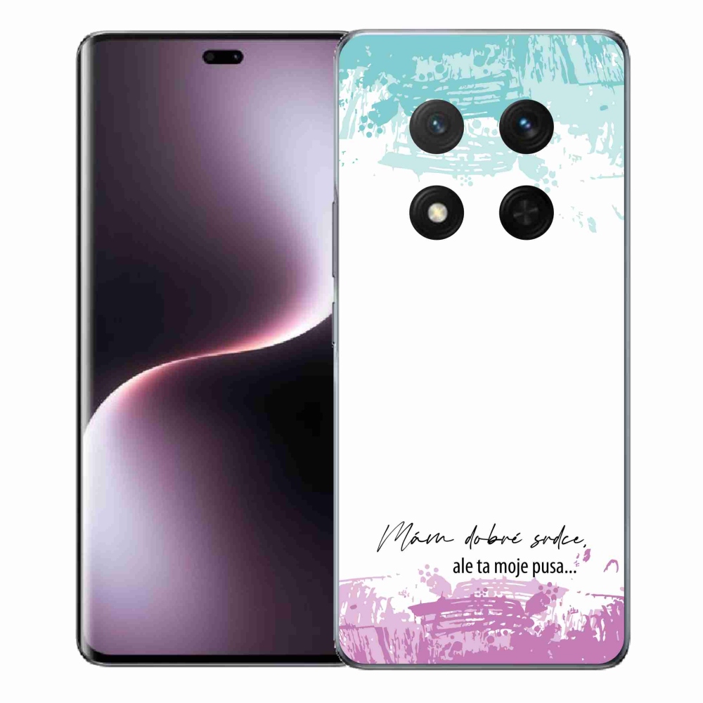 Gélový kryt mmCase na Honor Magic 7 Lite 5G - vtipný text 3 biele pozadie
