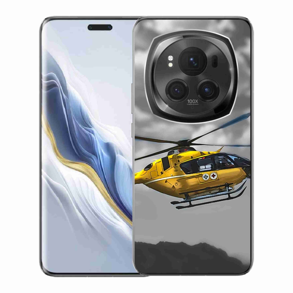 Gélový kryt mmCase na Honor Magic 6 Pro 5G - žltá helikoptéra