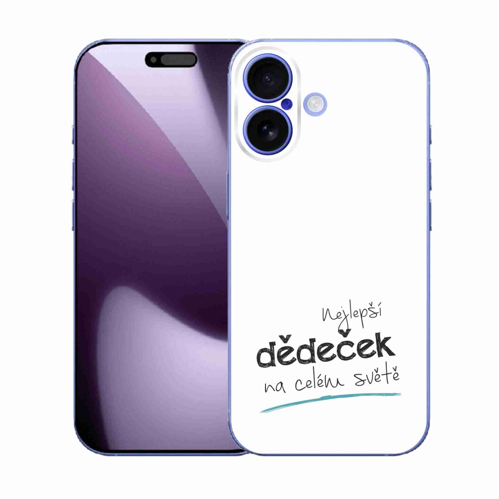 Gélový kryt mmCase na iPhone 17 - najlepší dedko 3 biele pozadie