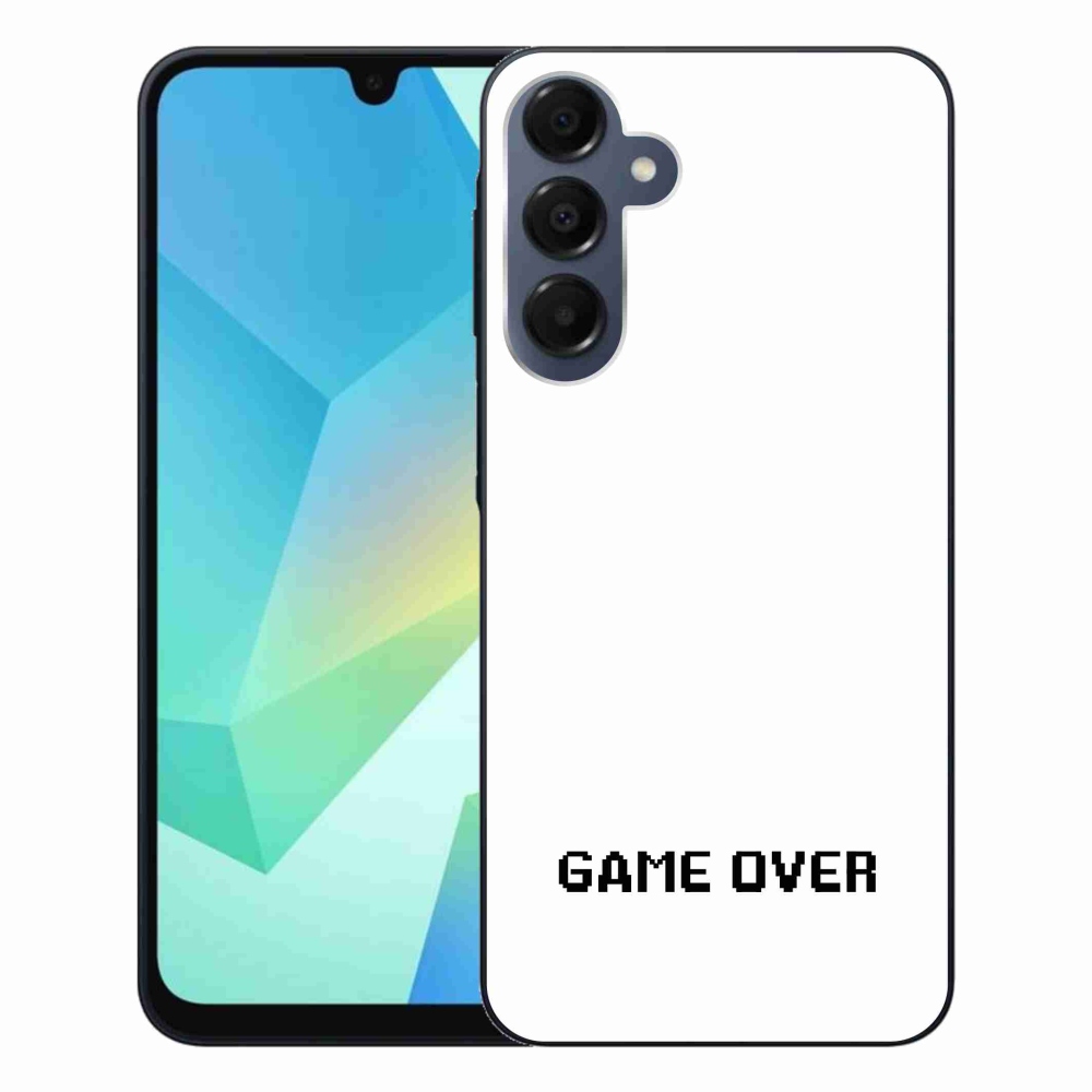 Gélový kryt mmCase na Samsung Galaxy A16 4G/5G - game over biele pozadie