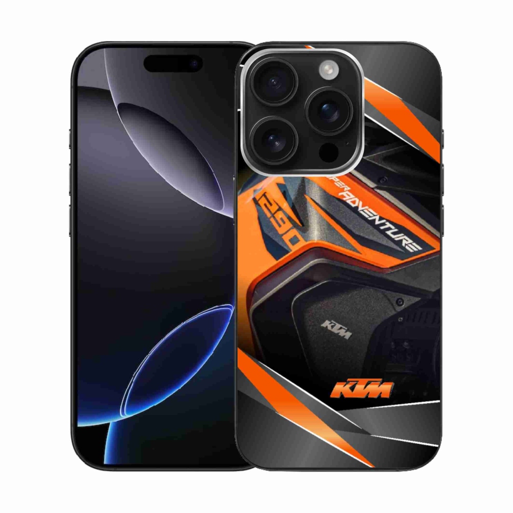 Gélový kryt mmCase na iPhone 16 Pro - motorka ktm