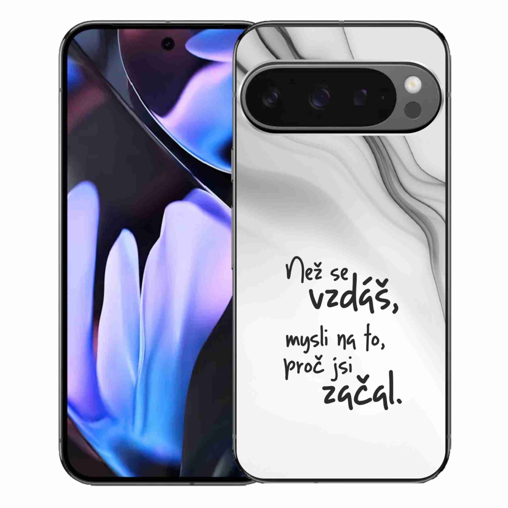 Gélový kryt mmCase na Google Pixel 9 Pro XL - citát 2 biele pozadie