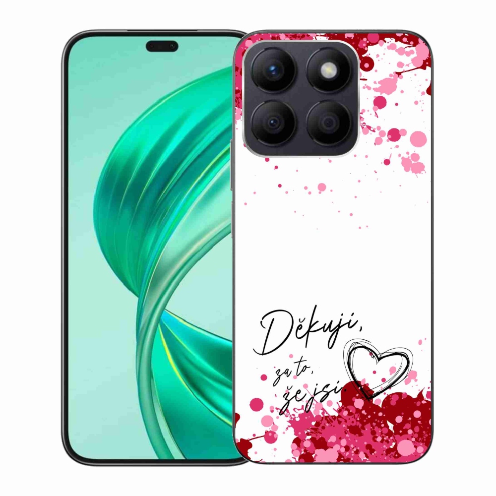 Gélový kryt mmCase na Honor X8b - zamilovaný text 2 biele pozadie