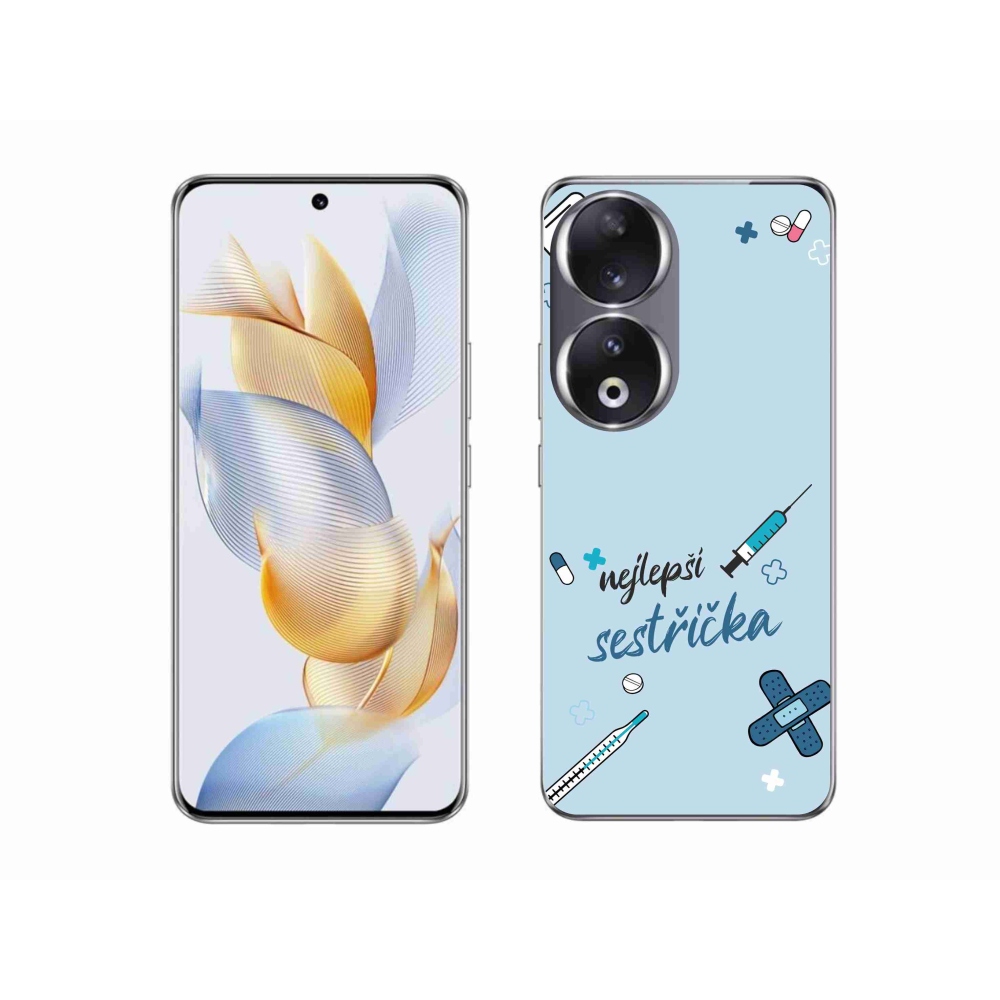 Gélový kryt mmCase na Honor 90 - najlepšia sestrička modré pozadie