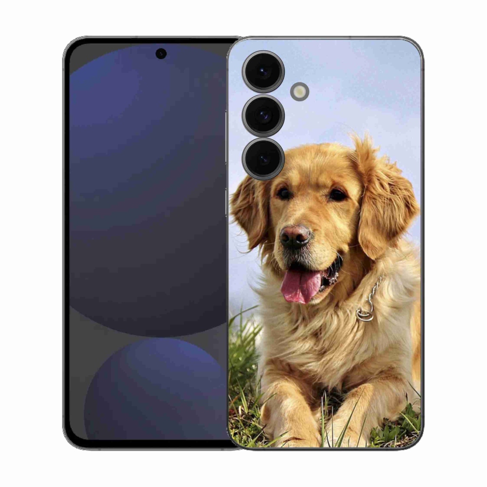 Gélový kryt mmCase na Samsung Galaxy S25 FE - zlatý retriever